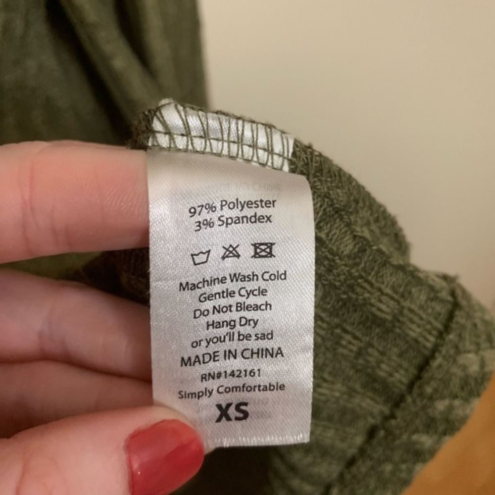 Lularoe Solid Green Ribbed Sarah Duster Cardigan - image 5